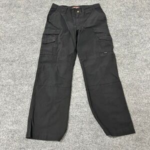 Tru-Spec Cargo Pants Womens Size 4 Black Ripstop Tactical Straight Leg Utility